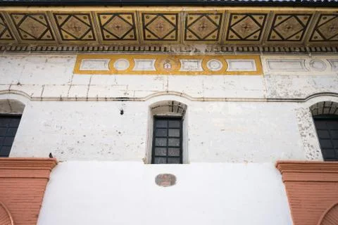 White colonial building facade Stock Photos