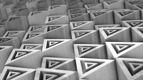 White color 3d geometrical triangular block moving up and down background Stock Footage 227731348