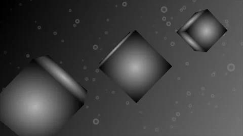 White color 3d rotating cube background Video stock 220660505