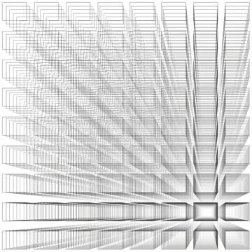 White color abstract infinity background, 3d structure with gray rectangles イラスト素材
