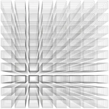 White color abstract infinity background, 3d structure with gray rectangles.. Stockillustratie