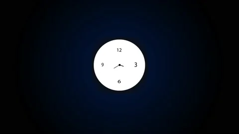 White color Clock time lapse animation background motion Stock Footage 195107351