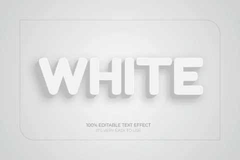 White color editable stylish text effect, Realistic 3d blood text effect Stock Illustration