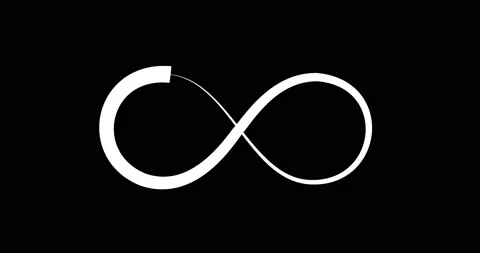 White color infinity symbol Vidéo 220320184