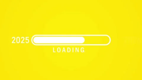 White color loading bar from 2025 to 2026 new year transfer animation Vídeo Stock 301677402