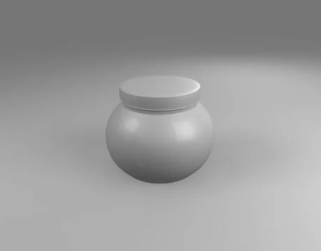 White color of Plastic Jar on sphere Stock-Illustration