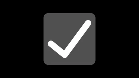 White color simple check mark animation ... | Stock Video | Pond5