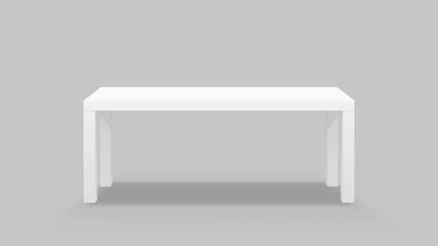 A white color table on gray backdrop Stock Illustration