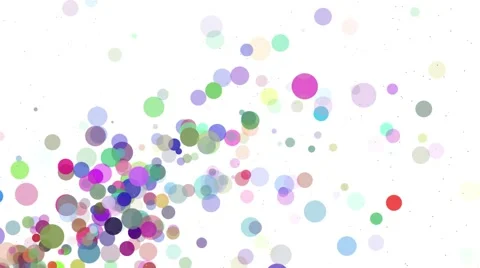 White with colored bubbles - Motion background video loop HD Stock Footage 67342075