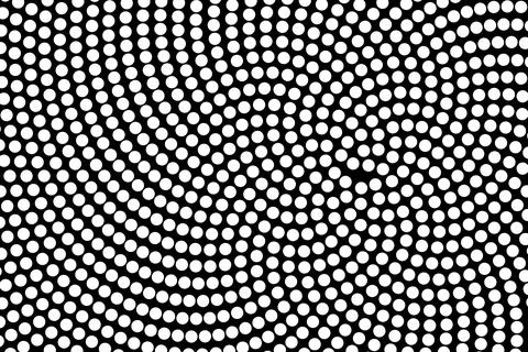 White colored dots in circular phyllotaxis shape. Abstract geometric pattern Stock Illustration