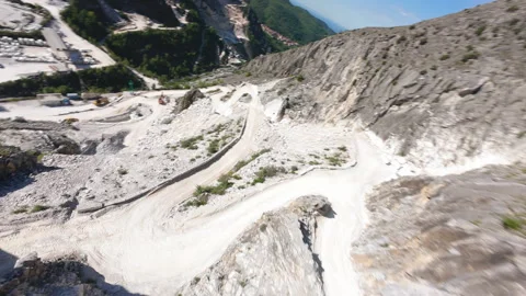 White Colored Mountains Full Of Marble Stock Footage 310690929