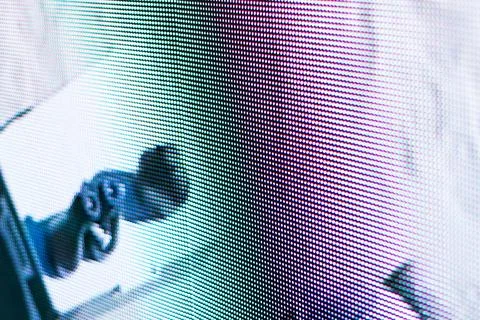 White colored SMD LED screen Stock Photos