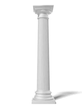 White column 库存插图