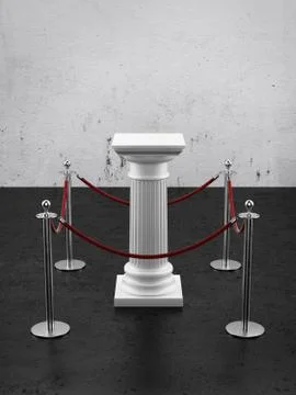 White column as pedestal 库存插图