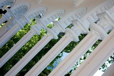 White columns building Stock Photos