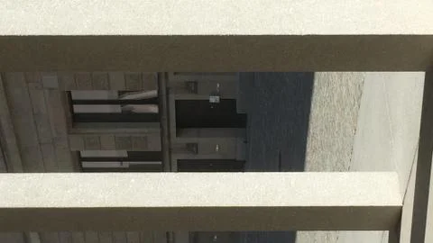 White columns of a building. Stock Photos
