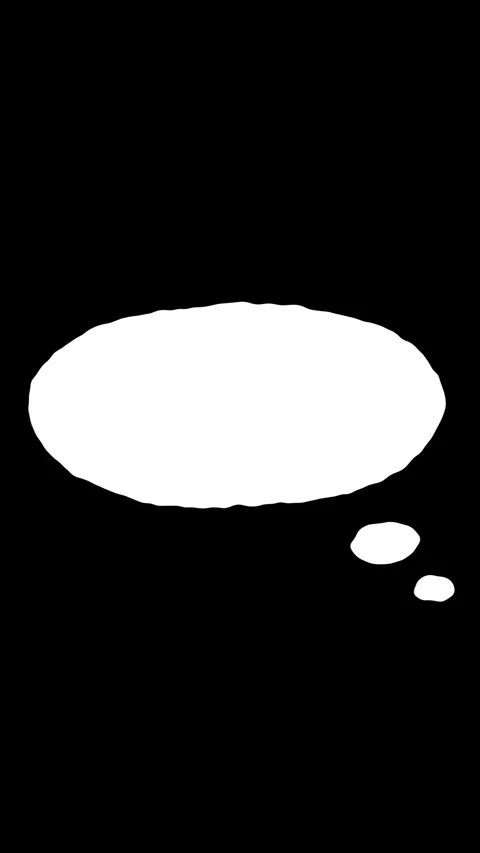 White comic speech bubble large empty message area and two small thought dots cl Stock Footage 340577777