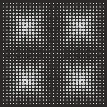 White comic vector pattern dots on black background Stock Illustration