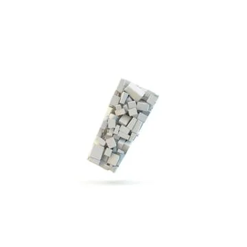 White comma mark isolated on white. Stock Illustration