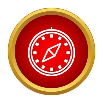 White compass icon guiding navigation and direction Stock Illustration
