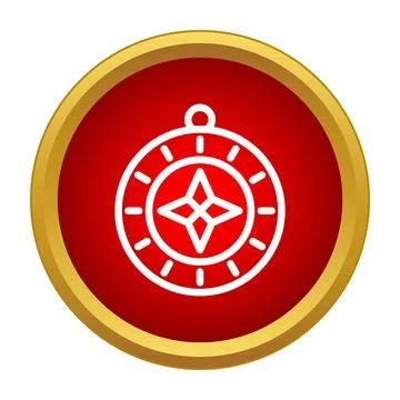 White compass icon guiding navigation and exploration pathway Stock Illustration
