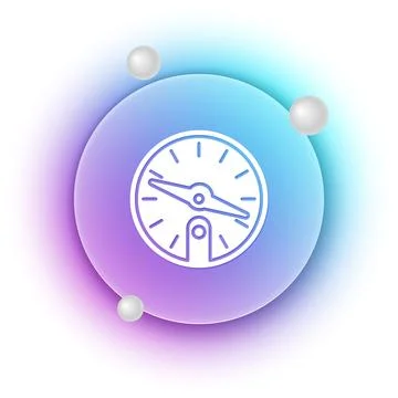 White Compass icon isolated on white background. Windrose navigation symbol.. Stock Illustration