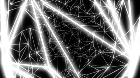White computative motion laser lines effect on black motion background VJ Loo Stock Footage 100230931