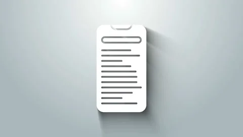 White Computer api interface icon isolated on grey background. Application Stock Footage 145737357