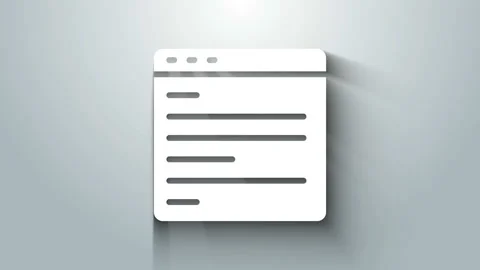 White Computer api interface icon isolated on grey background. Application Stock Footage 145995583