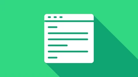 White Computer api interface icon isolated on green background. Application Stock Footage 147159745