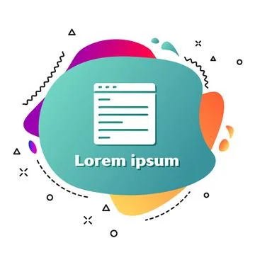 White Computer api interface icon isolated on white background. Application 스톡 일러스트