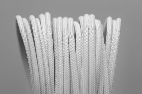 White computer cables, computer power supply wiring 스톡 사진