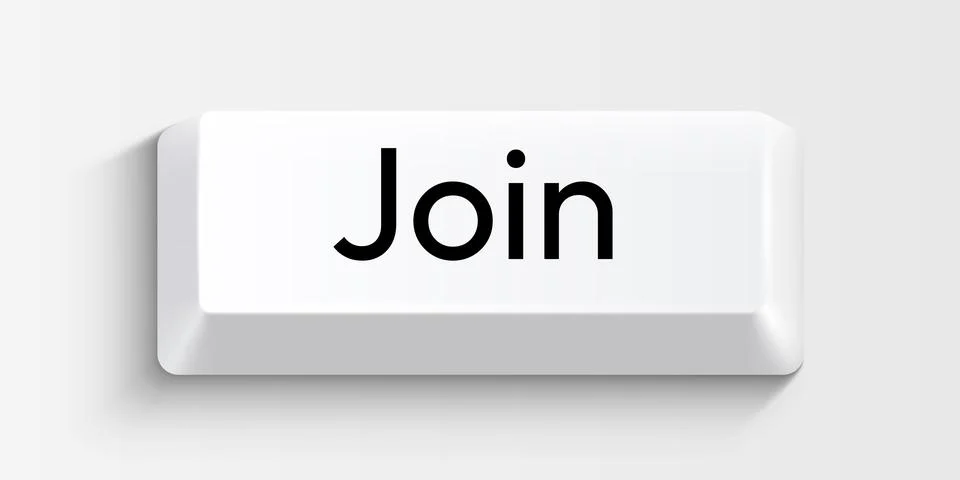 White computer Join key on white background. Stock Illustration