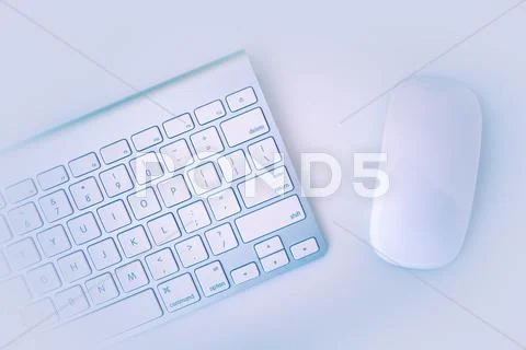 White Computer Keyboard And Mouse