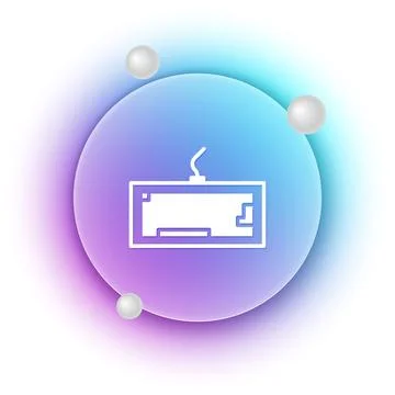White Computer keyboard icon isolated on white background. PC component sig.. Stock-Illustration
