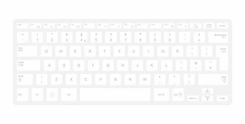 White computer keyboard Stock Illustration