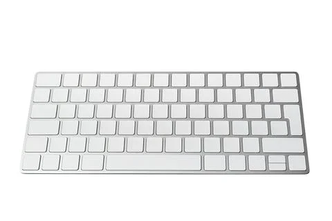 White computer keyboard isolated on white background Stock-Fotos