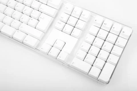 White computer keyboard Stock Photos