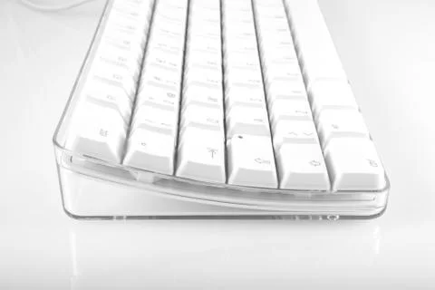 White computer keyboard Stock Photos