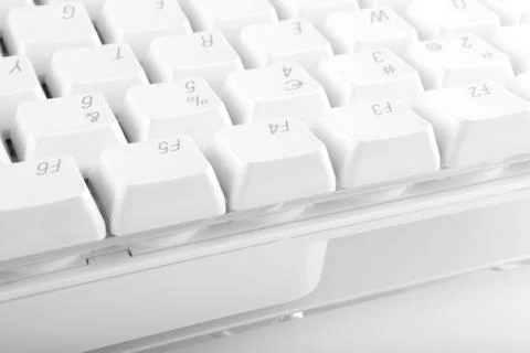 White computer keyboard Stock Photos