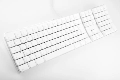 White computer keyboard Stock Photos