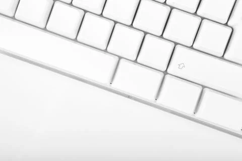 White computer keyboard Stock Photos