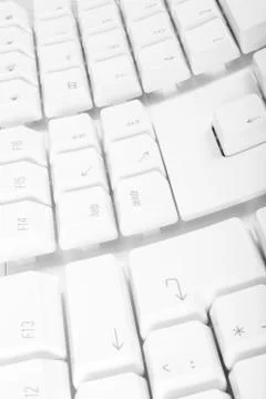 White computer keyboard Stock Photos