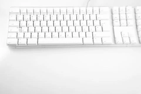 White computer keyboard Stock Photos
