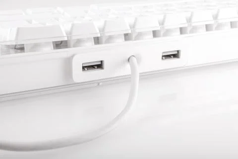 White computer keyboard Stock Photos