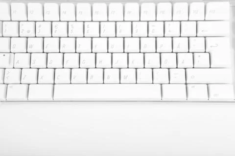 White computer keyboard Stock Photos