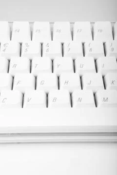 White computer keyboard Stock Photos