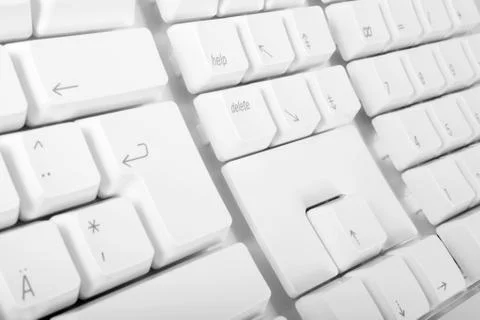 White computer keyboard Stock Photos