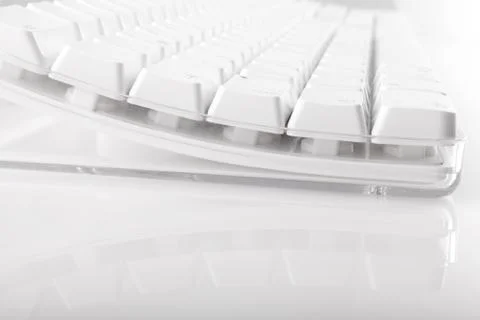 White computer keyboard Stock Photos