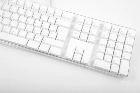 White computer keyboard Stock Photos